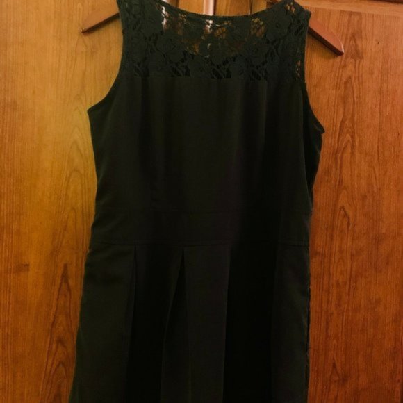 Unbranded | Little Black Dress Sleeveless with Lace Accents | Size L - Picture 7 of 12